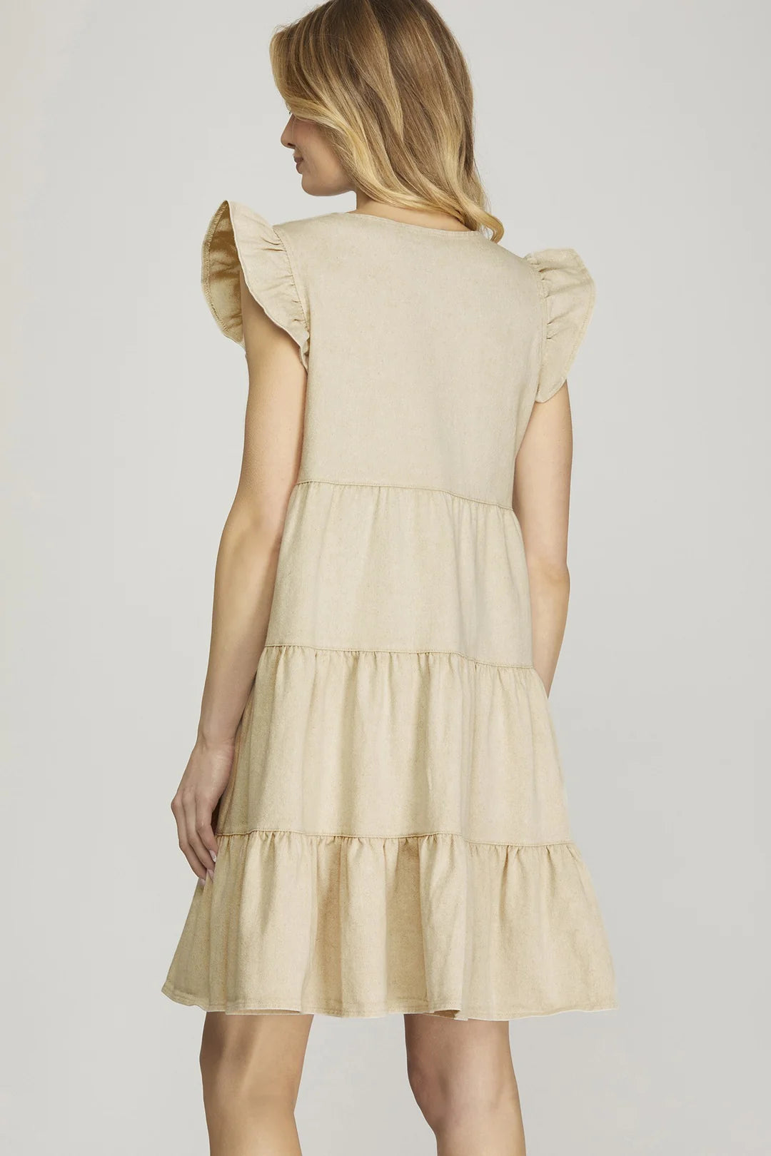 Ruffle Sleeve Dress