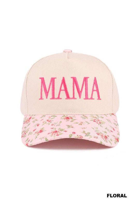 MAMA- Floral Trucker Hat