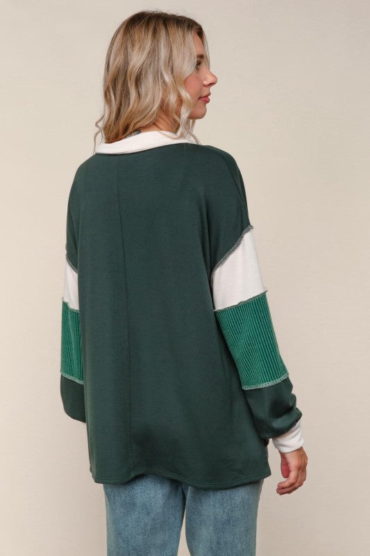 Color block pullover