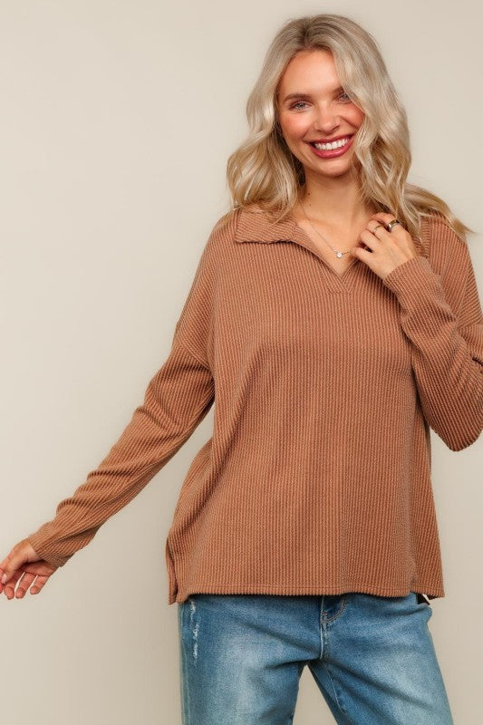 Oversized Ribbed Top