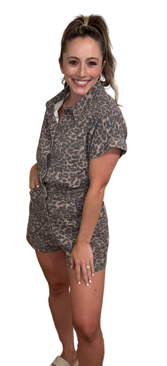 Leopard Romper