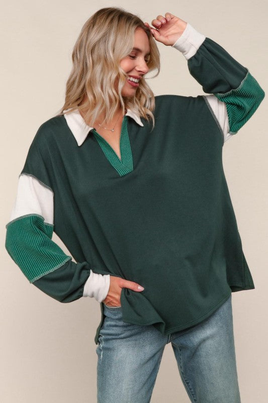 Color block pullover