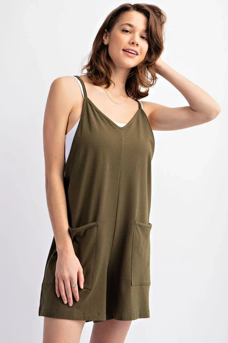 V-Neck Cotton Romper (1XL- 3XL)