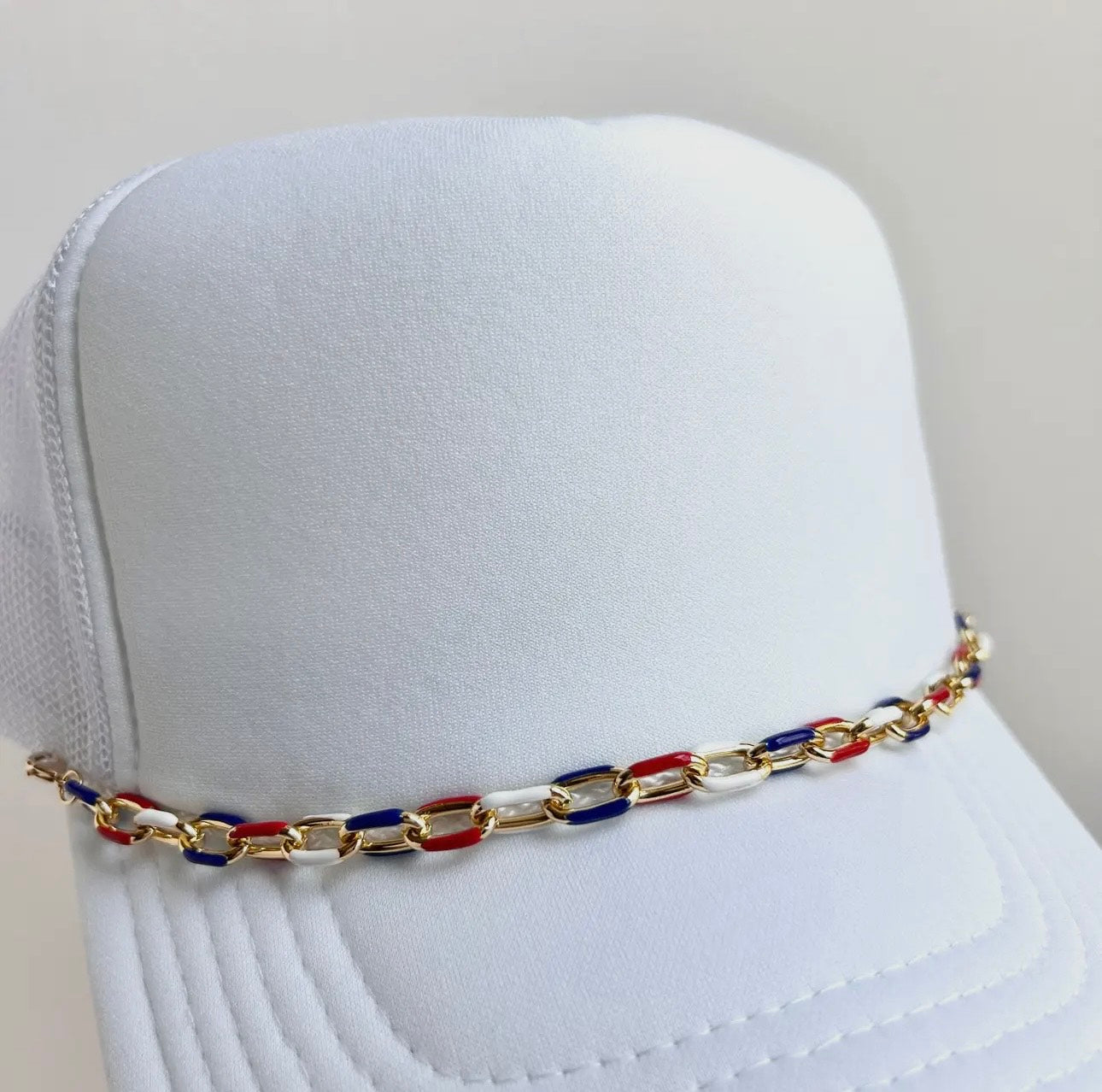 Red, White and Blue Hat Chain